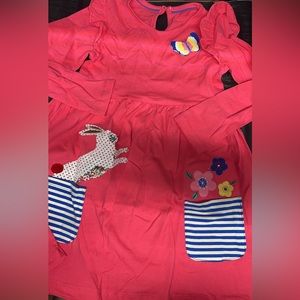 Toddler Girls Striped Cotton Long Sleeve Dress